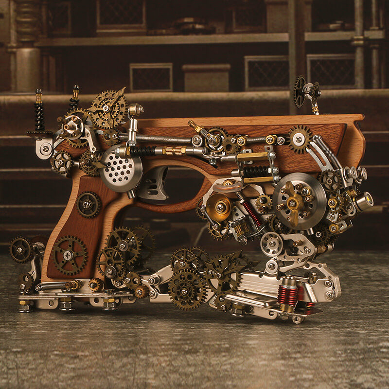 Steampunk Archimedes Steam Crossbow Placed on the Table