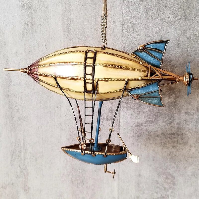 Airship handcrafted metal model hanging