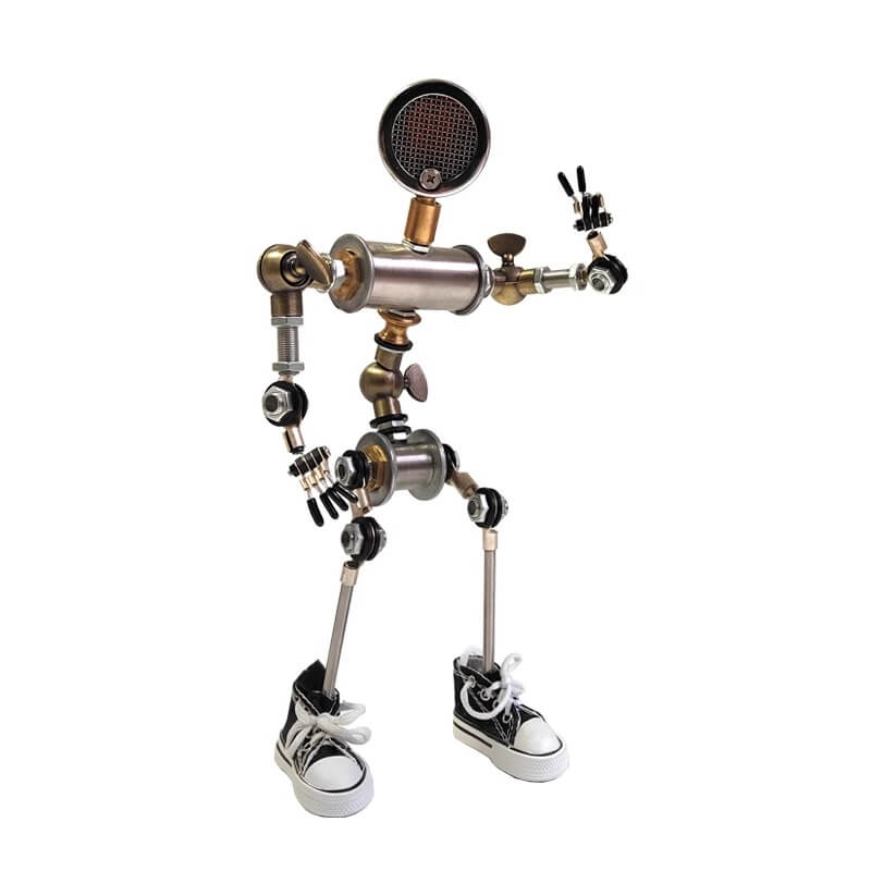 Humanoid desk lamp striking a pose