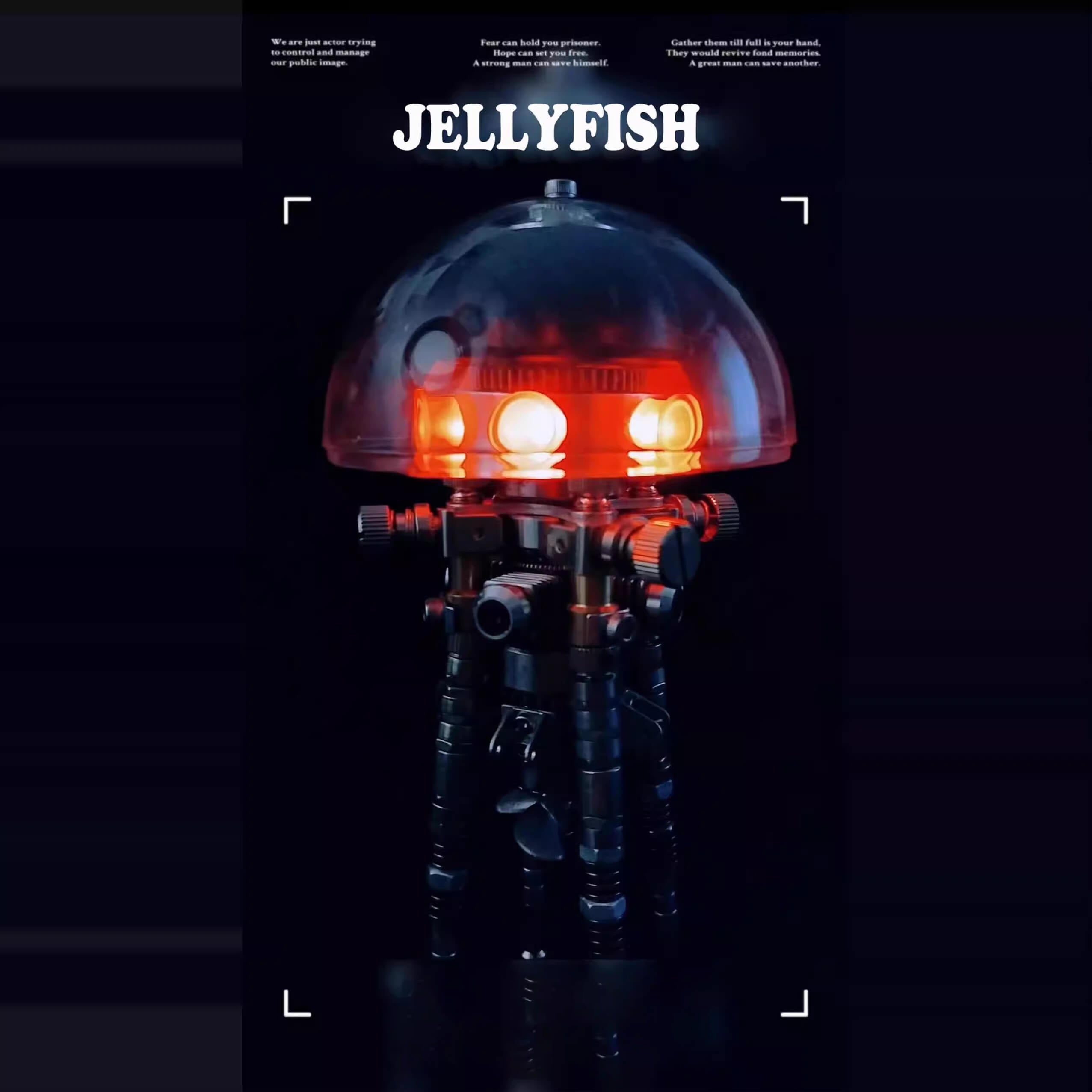 Cyberpunk Jellyfish Head Light Display