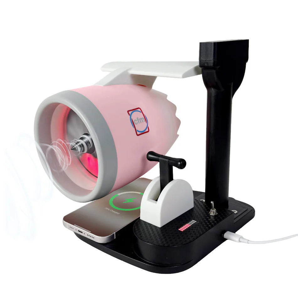 red Turbofan engine style fan