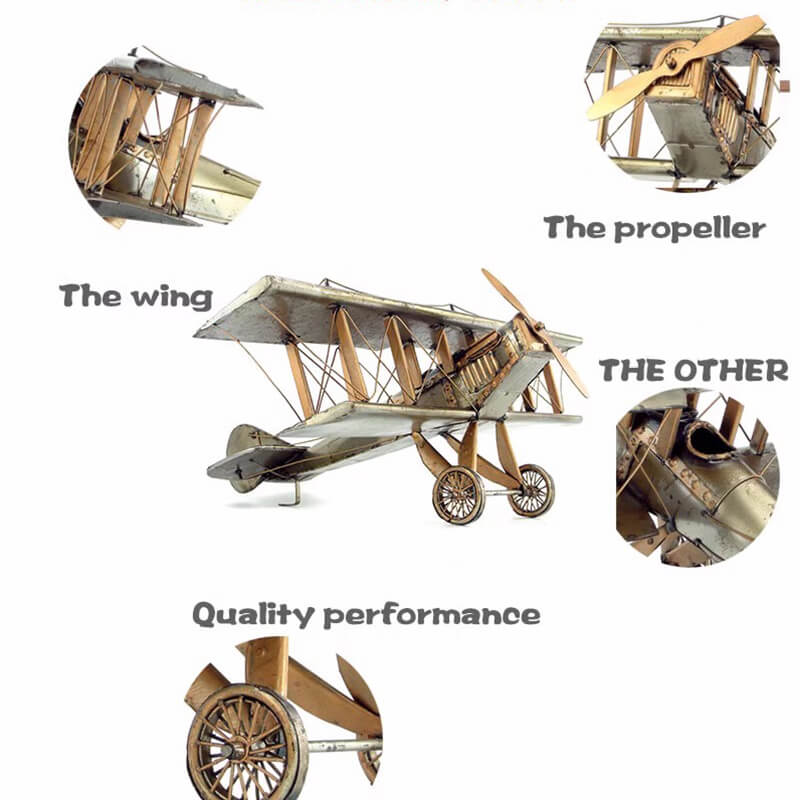 Vintage Curtiss JN-4 Model Airplane - Detail Show