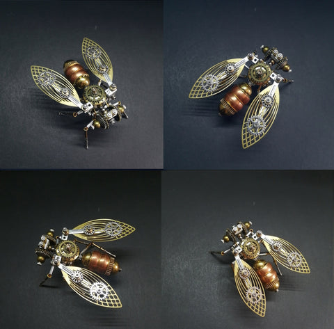 Steampunk Mechanical Cicada 3D Metal Puzzle Kit – 172 Pieces