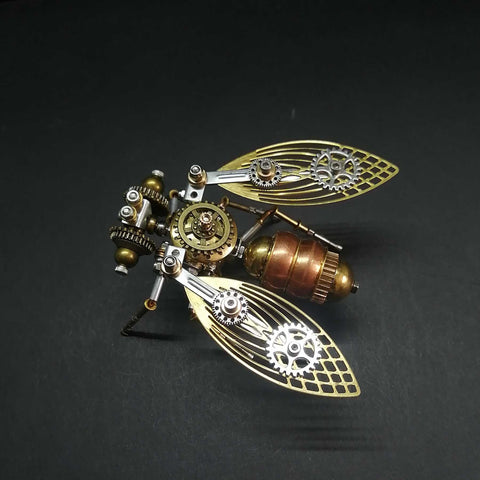 Steampunk Mechanical Cicada 3D Metal Puzzle Kit – 172 Pieces