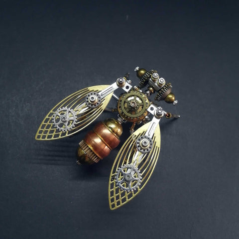Steampunk Mechanical Cicada 3D Metal Puzzle Kit – 172 Pieces