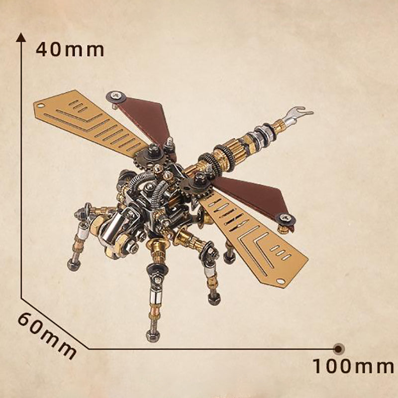 steampunk-mechanical-dragonfly-metal-model-kit-size-dimensions