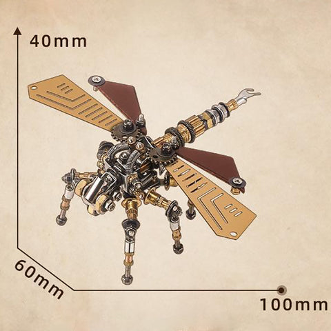 steampunk-mechanical-dragonfly-metal-model-kit-size-dimensions