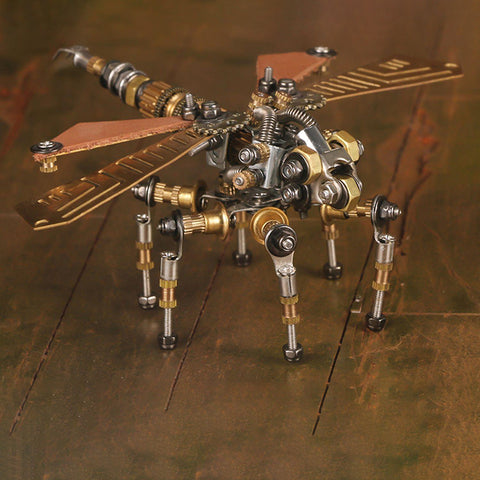 steampunk-mechanical-dragonfly-metal-model-kit-three-quarter-view