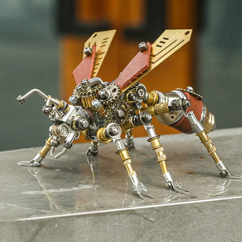 steampunk-mechanical-fly-ant-metal-model-kit-main-closeup