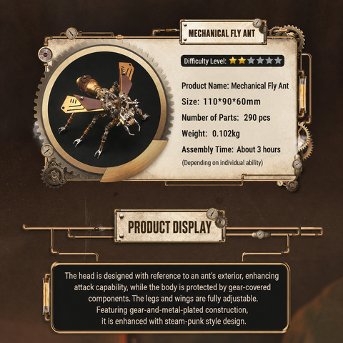 steampunk-mechanical-fly-ant-metal-model-kit-product-info