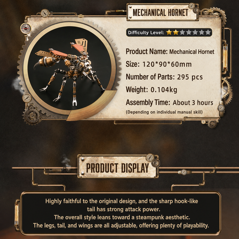 steampunk-mechanical-hornet-metal-model-kit-product-info
