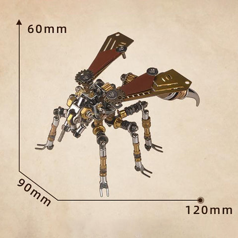 steampunk-mechanical-hornet-metal-model-kit-size-dimensions