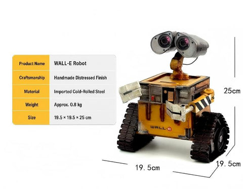 WALL-E Robot Model – Handmade Vintage Metal Robot Figure for Desk, Shelf & Home Decor